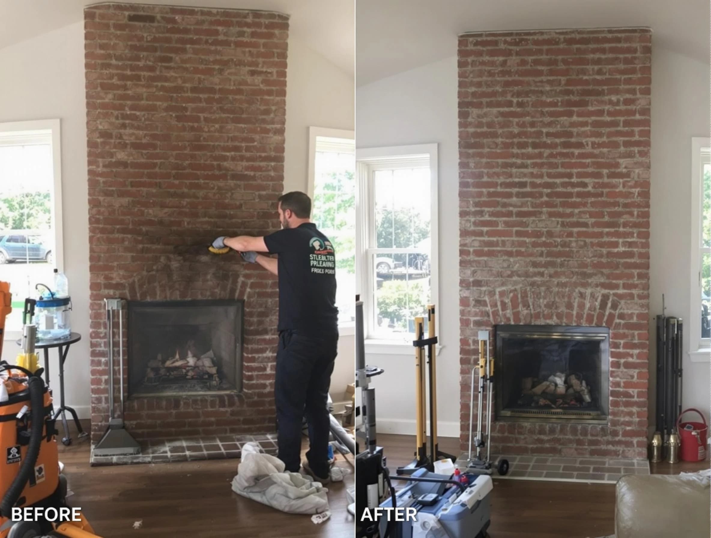 Finished chimney sweeping service by Stockbridge Chimney Sweep in Stockbridge, GA