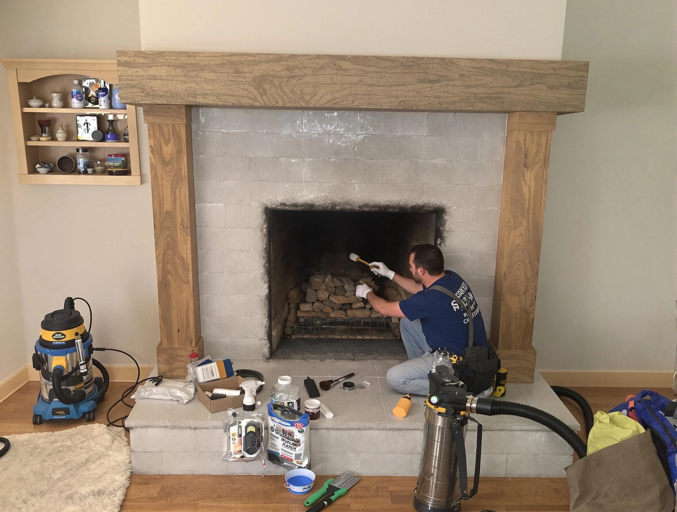 Detailed creosote removal process by Stockbridge Chimney Sweep in Stockbridge, GA