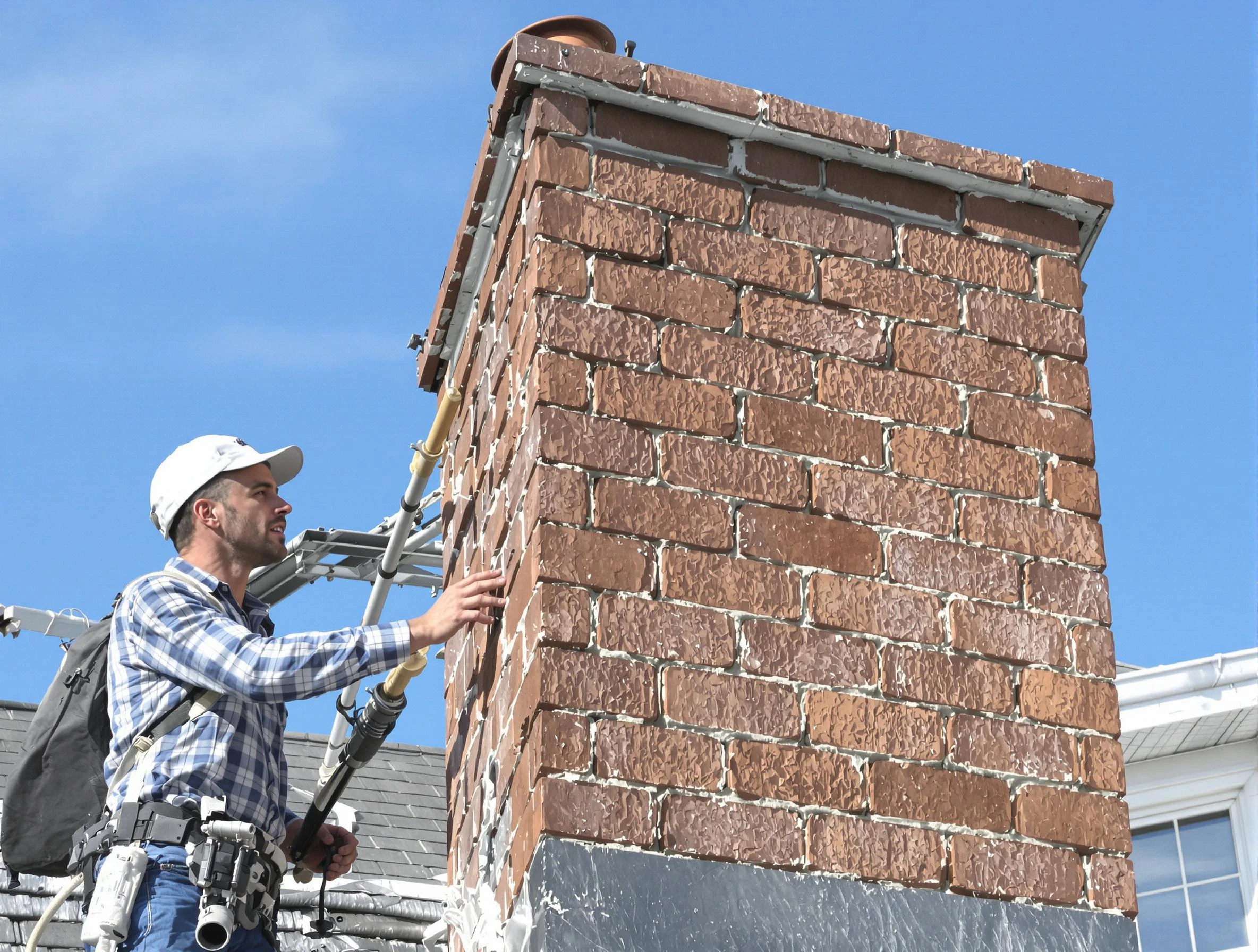 Brickwork for a chimney rebuild by Stockbridge Chimney Sweep in Stockbridge, GA