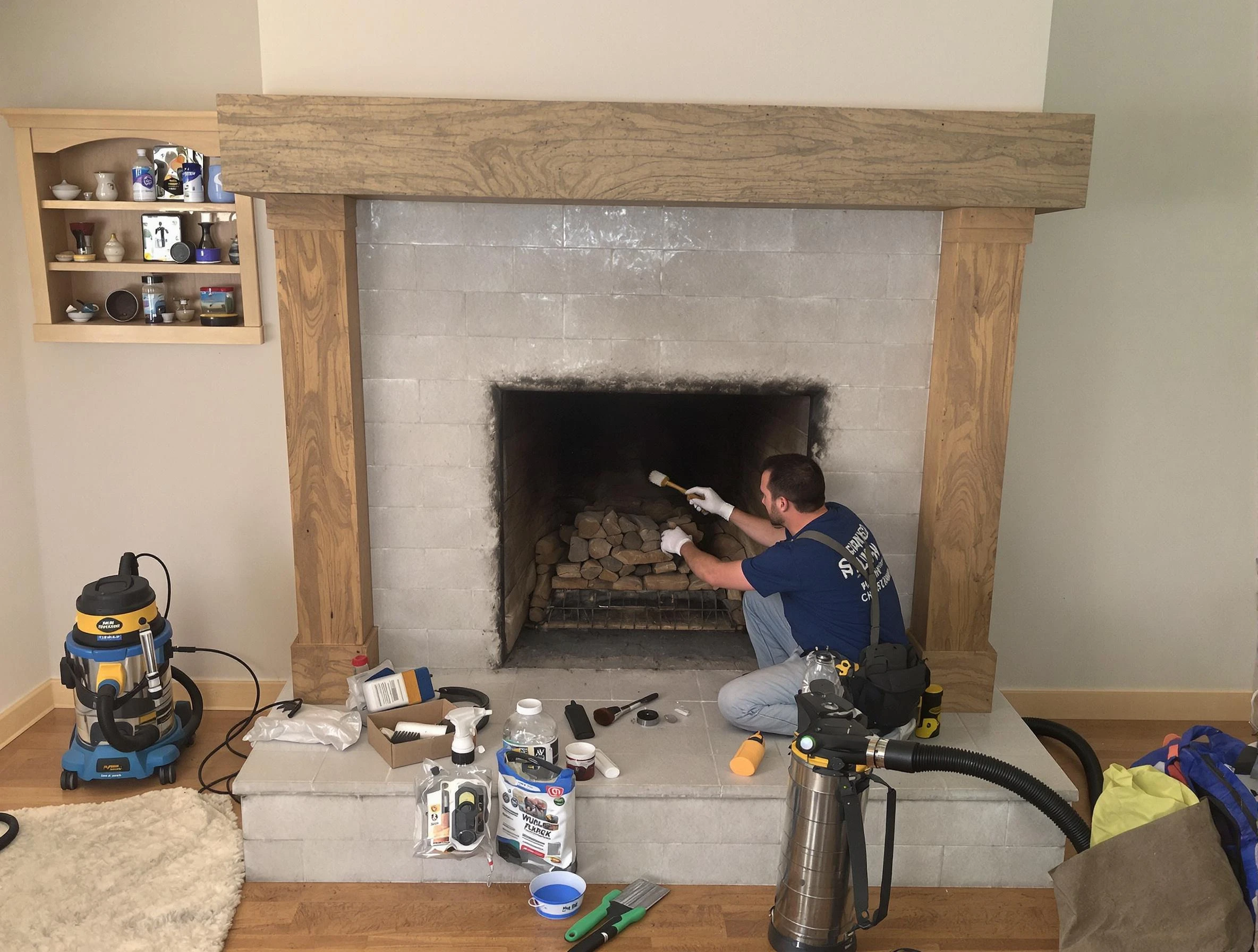 Detailed creosote removal process by Stockbridge Chimney Sweep in Stockbridge, GA