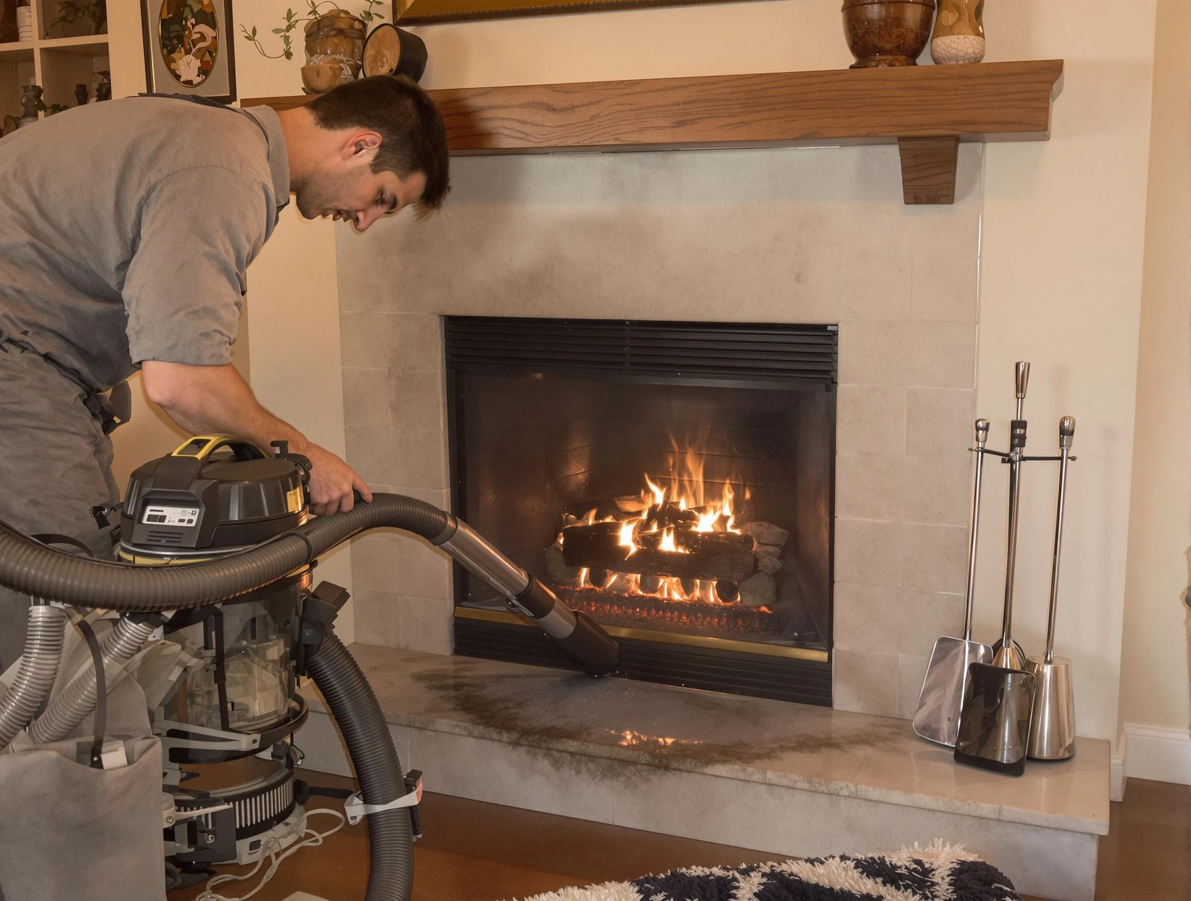 Routine fireplace upkeep by Stockbridge Chimney Sweep in Stockbridge, GA