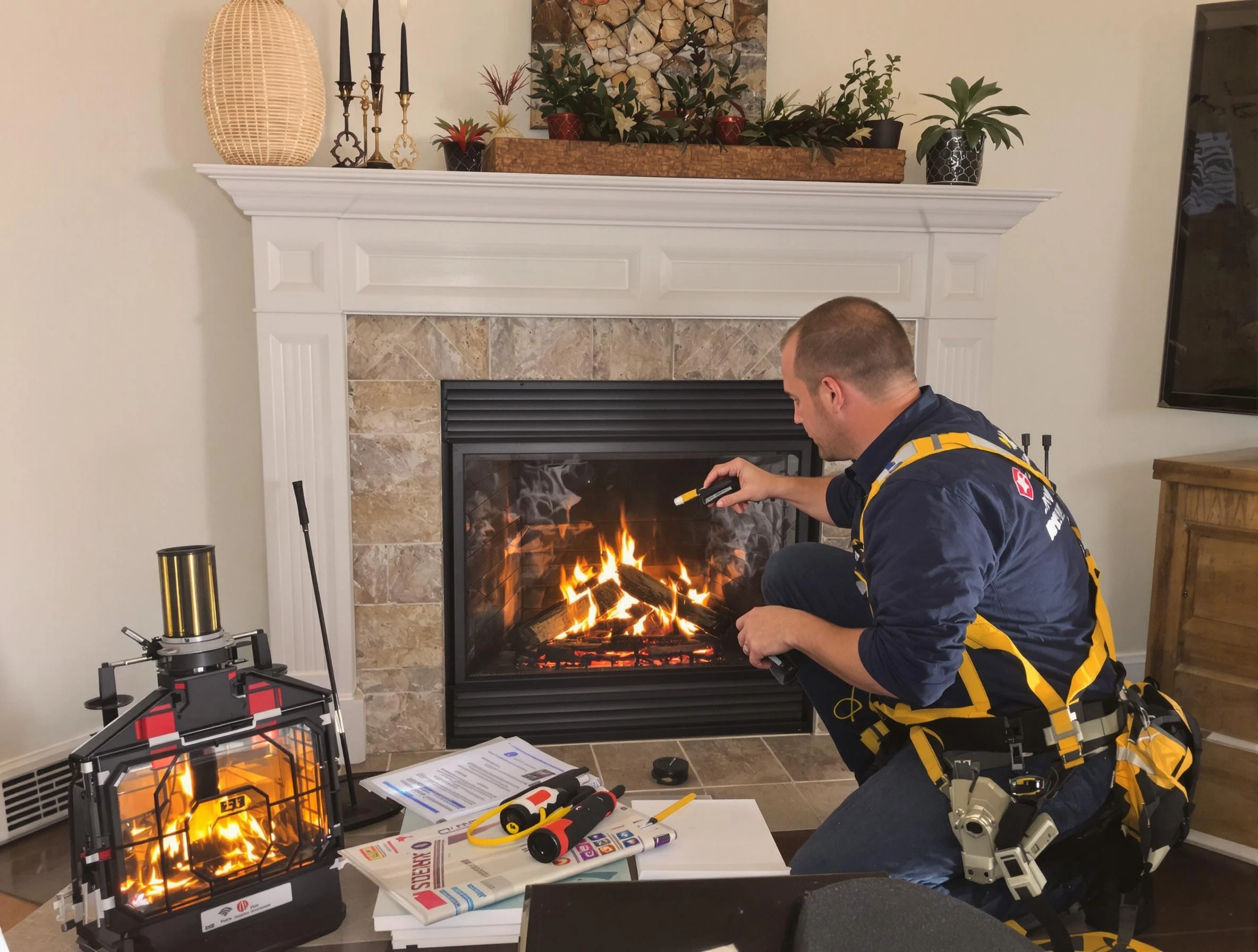 Safety-focused fireplace inspection by Stockbridge Chimney Sweep in Stockbridge, GA